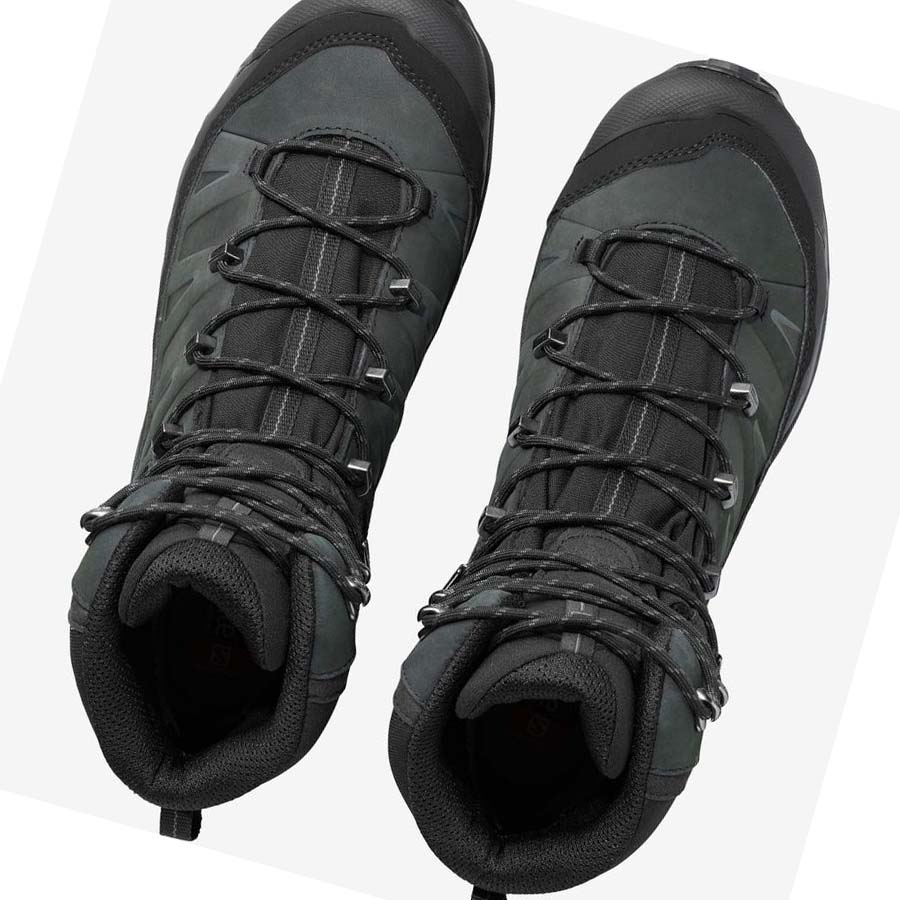 Salomon X ULTRA TREK GORE-TEX Erkek Yürüyüş Ayakkabısı Gri Siyah Yeşil | TR 3575SGL